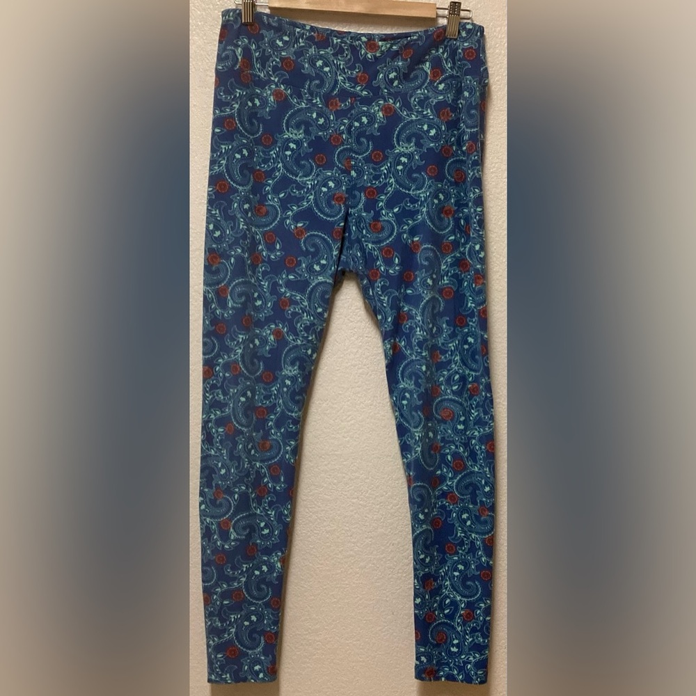 LuLaRoe TC Tall and Curvy Leggings paisley flower